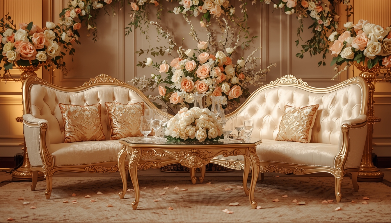 Elegant seating set for celebrations